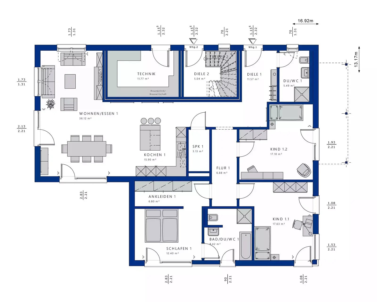 Zweifamilienhaus- Alle unter einem Dach  oder mit Freunden oder Familie gemeinsam das Traumhaus bauen inkl. Baugrundstück von Bien Zenker