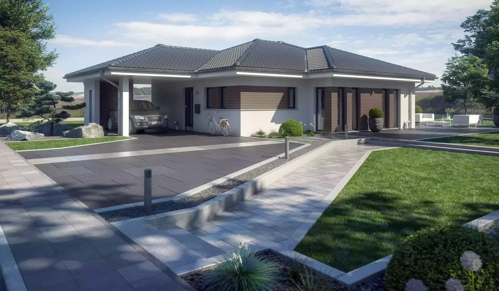 Moderner Bungalow mit Ecken und Kanten aus dem Haus Bien Zenker inkl. Baugrundstück in TOP LAGE