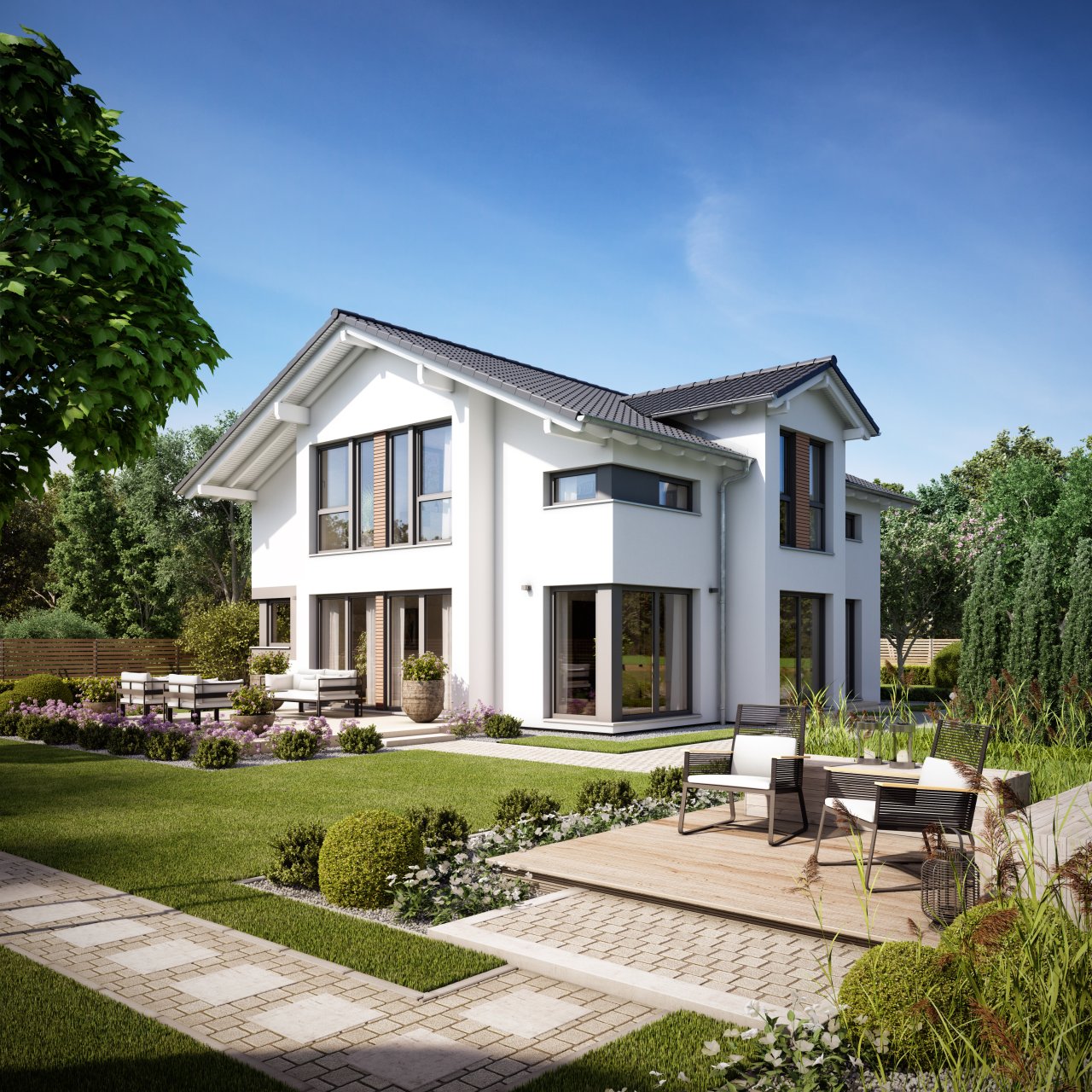 Undenheim: Klare Linien, lichtdurchfluteter Neubau mit einem besonderen Flair aus dem Hause Bien Zenker inkl. Baugrundstück Undenheim: Klare Linien, lichtdurchfluteter Neubau mit einem besonderen Flair aus dem Hause Bien Zenker inkl. Baugrundstück