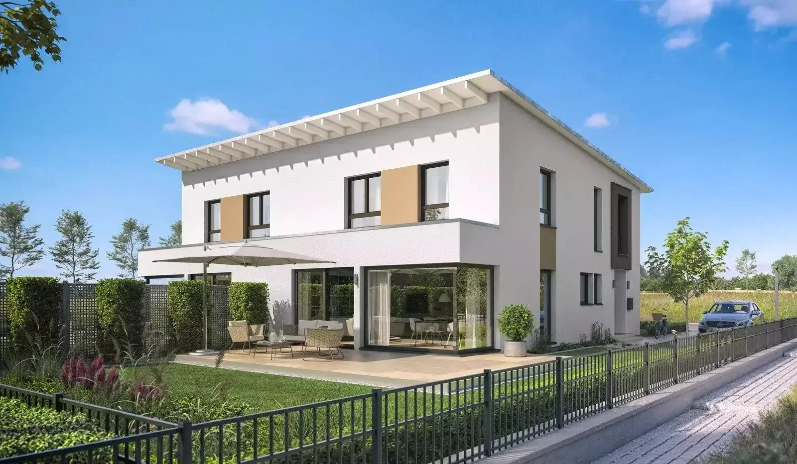 -DHH-Schicker Neubau mit viel Platz von deutschlands beliebtesten Fertighausanbieter BIEN ZENKER inkl. Baugrundstück