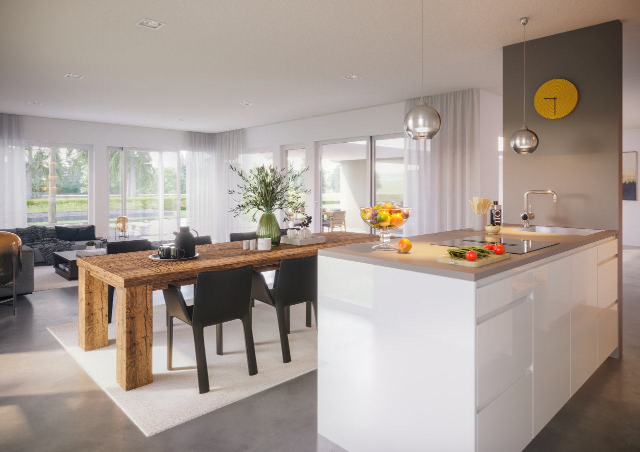 Platz für alle! Exklusiver lichtdurchfluteter Neubau aus dem Hause BIEN ZENKER inkl. Baugrundstück