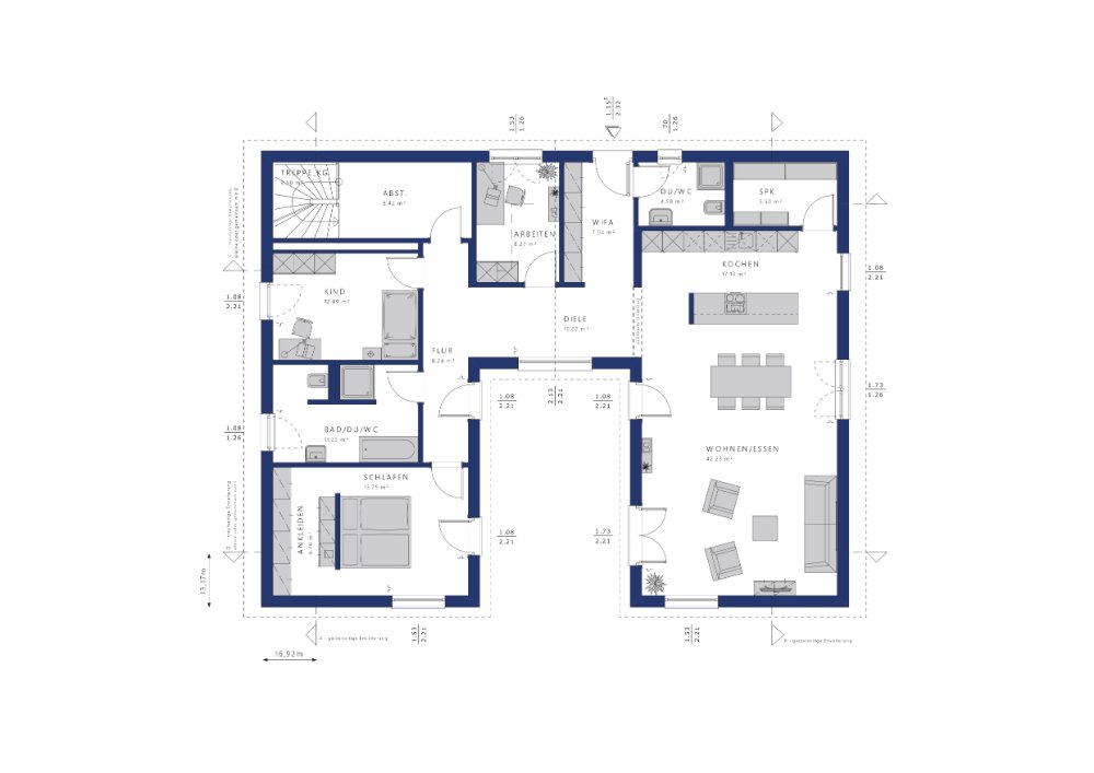 Platz für alle! Exklusiver lichtdurchfluteter Neubau aus dem Hause BIEN ZENKER inkl. Baugrundstück