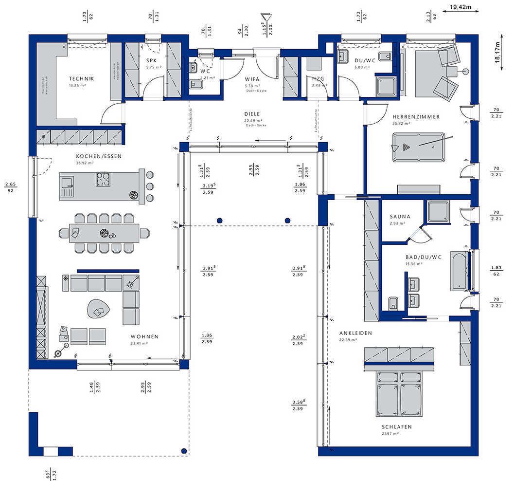 Hier ein NEUBAU mit WOW-Effekt aus dem Hause Bien Zenker inkl. Grundstück