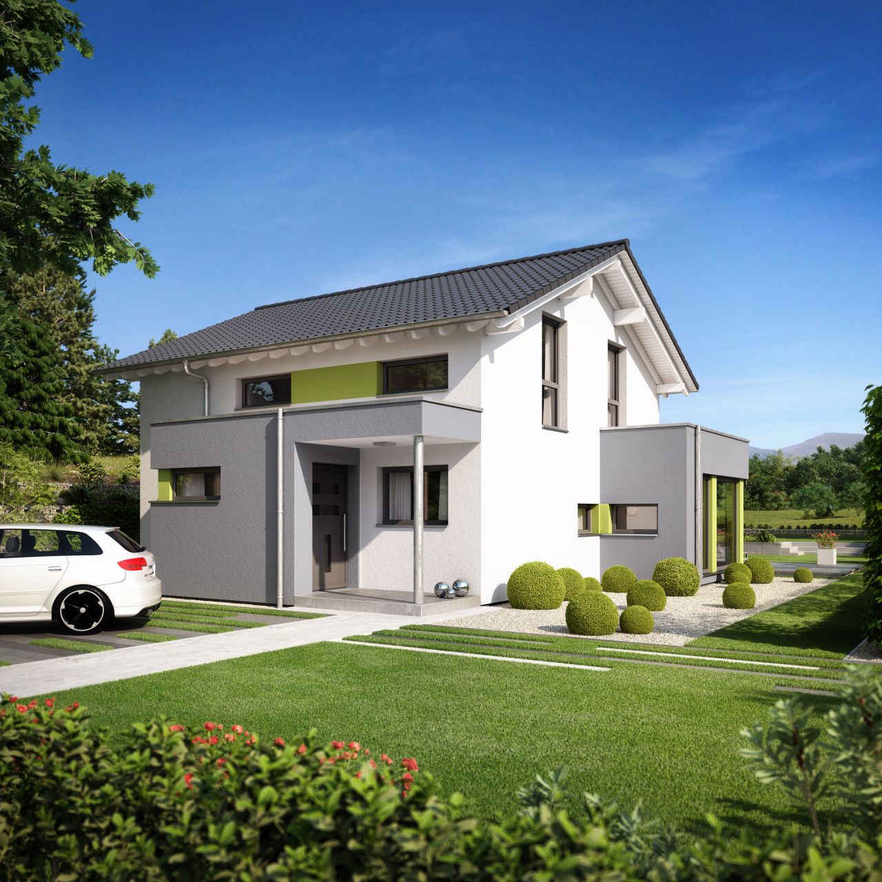 Moderner Neubau mit Ecken und Kanten aus dem Haus Bien Zenker inkl. Baugrundstück in TOP LAGE
