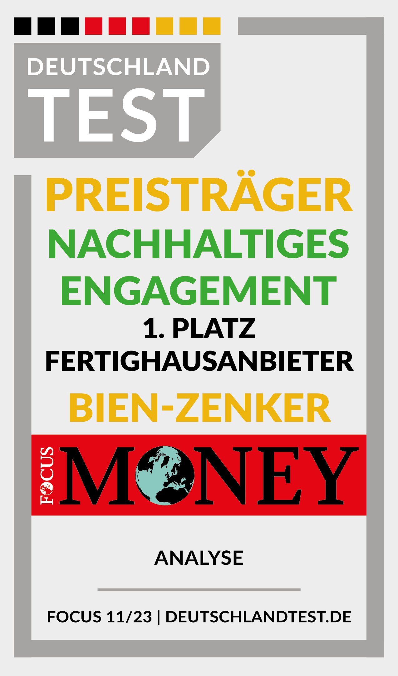 Siegel DT Nachhaltiges Engagement-Testsieger 2023 BIEN-ZENKER Siegel DT Nachhaltiges Engagement-Testsieger 2023 BIEN-ZENKER